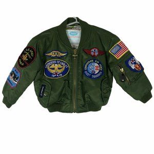 FLIGHT JACKET Toddler MA-1 Green Bomber Jacket 2T